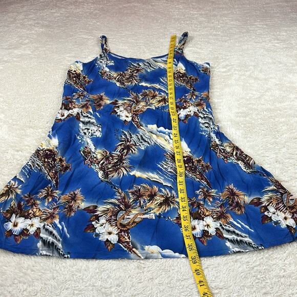 Hilo Hattie 2 piece Hawaiian blouse and dress set in blue , size XL - Picture 5 of 12